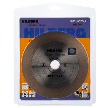 Диск алмазный отрезной 180*25,4 Hilberg Master Сeramic HM504
