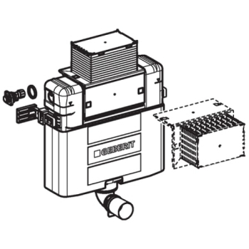 Бачок Geberit Duofix UP100 109.100.00.1 для клавиш Delta