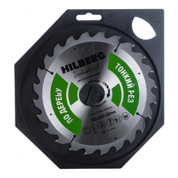 Диск пильный Hilberg Industrial Дерево тонкий рез 190*30*24Т HWT190