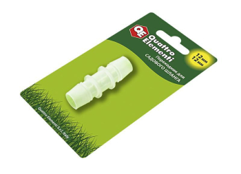 Адаптер QUATTRO ELEMENTI соединитель шлангов "ёлочка" 12 - 12 мм, пластик (771-985) (Адаптеры соединительные)