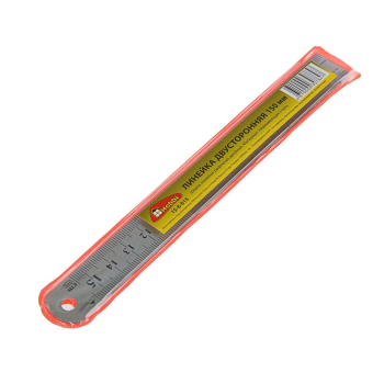 Линейка двусторонняя, металлическая, 150 мм, РемоКолор