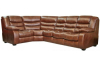 Угловой диван-кровать из кожи "Манчестер 1" коричневый