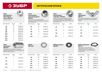 ЗУБР ГОСТ ISO 4032-2014, кл. пр. 6, M8, цинк, 10 шт, шестигранная гайка (303556-08) (Гайки шестигранные ГОСТ 5927-70)