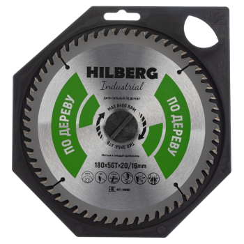 Диск пильный Hilberg Industrial Дерево 180*20/16*56Т HW182