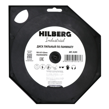 Диск пильный Hilberg Industrial Ламинат 160*20*24Т HL161