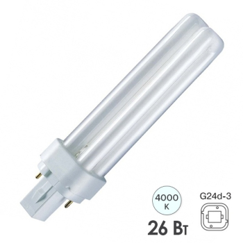 Лампа Osram Dulux D 26W/21-840 G24d-3 холодно-белая