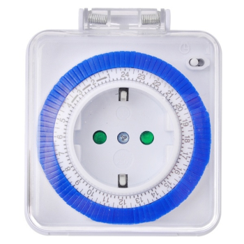 Розетка с таймером 61924/TM31 3500W/16A 230V суточная механическая в защитном корпусе IP44
