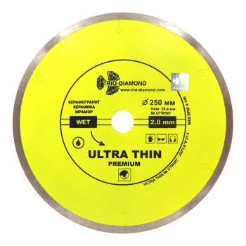 Диск алмазный отрезной 250*25,4 Сплошной ультратонкий hot press UTW507