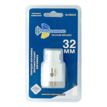 Коронка алмазная по керамограниту 32 мм, М14, Vacuum Brazed, VB032