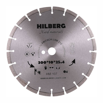 Диск алмазный отрезной 300*25,4 Hilberg Hard Materials Лазер HM107