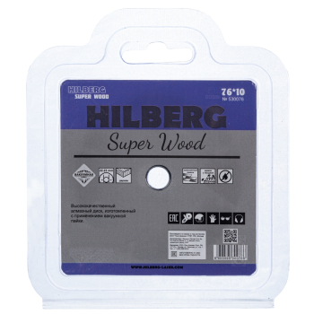 Диск карбид вольфрамовый отрезной 76*10 Hilberg Super Wood 530076