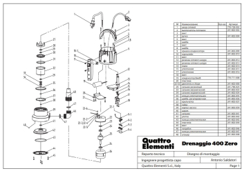 Насос дренажный QUATTRO ELEMENTI Drenaggio 400 Zero (400 Вт, 7000 л/час, 7 м, ) (Дренажные насосы для чистой воды)