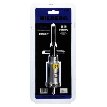 Коронка алмазная по бетону 40 мм Hilberg Laser HM240