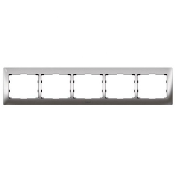 Рамка Legrand Galea Life 5 постов горизонтальная Chrome