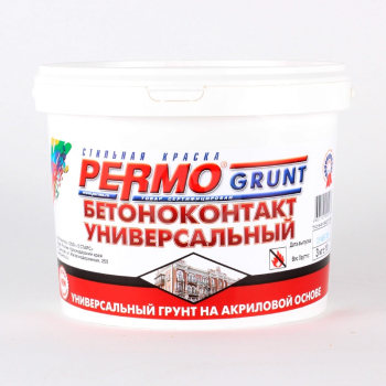 PERMO Грунт Бетоноконтакт универсальный на акрил.основе 3 кг
