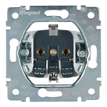 Розетка Legrand Galea Life с заземлением с самозажимными клеммами
