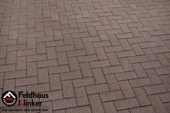 Тротуарная плитка Feldhaus Klinker с фасками 200x100x40 Umbra plano