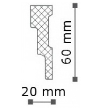 Молдинг NMC М2 (60 х 20) 2 м (66 штук в коробке)