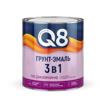 Грунт-эмаль по ржавчине FORMULA Q8, быстросохнущая, синяя, 0,8 кг