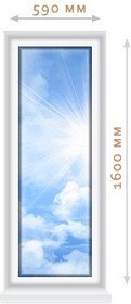Пластиковое окно VEKA PROLINE 590х1600, одинарный, энергосберегающий стеклопакет, м/п