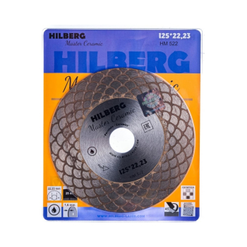Диск алмазный отрезной 125*22,23 Hilberg Master Сeramic HM522