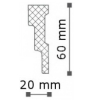 Молдинг NMC М2 (60 х 20) 2 м (66 штук в коробке)