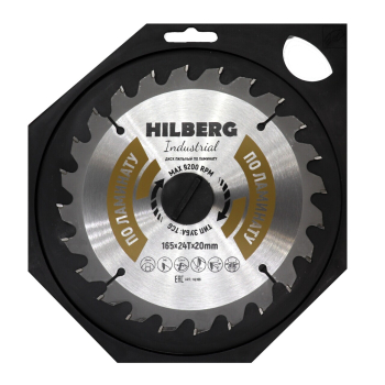 Диск пильный Hilberg Industrial Ламинат 165*20*24Т HL166