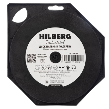 Диск пильный Hilberg Industrial Дерево 216*30*64Т HW218