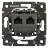 Розетка компьютерная Legrand Galea Life 2хRJ45 кат. 5Е UTP монтаж на винтах