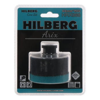 Коронка алмазная по керамограниту 68 мм Hilberg Arix M14 HRX868