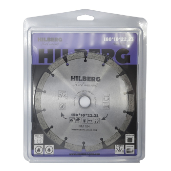 Диск алмазный отрезной 180*22,23 Hilberg Hard Materials Лазер HM104