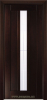 Деревянная дверь со стеклом из массива бука Моцарт Блюм Индастри в цвете Грецкий орех