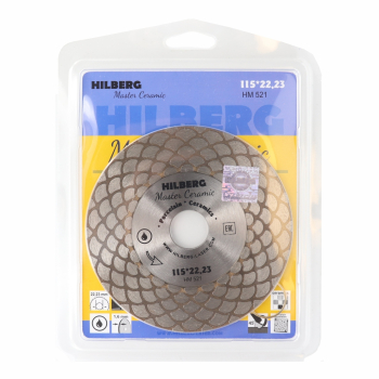 Диск алмазный отрезной 115*25*22,23 Hilberg Master Сeramic HM521