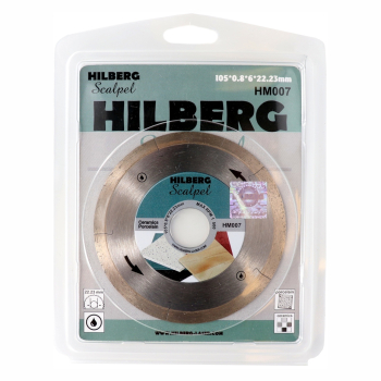 Диск алмазный отрезной 105*22,23 Hilberg Scalpel 0,8 mm HM007