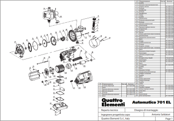Насосная станция QUATTRO ELEMENTI Automatico 700 EL (700 Вт, 3000 л/час, для чистой, 35 м (241-826) (Насосные станции)
