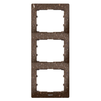 Рамка Legrand Galea Life 3 поста вертикальная Cocoa Brown