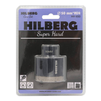 Коронка алмазная 50 мм Hilberg Super Hard M14 HH650