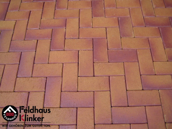 Тротуарная плитка Feldhaus Klinker с фасками 200x100x45 Areno ferrum