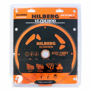Диск пильный Hilberg Vezdehod 255*30*100Т*7 град. HV258