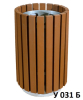 Урна деревянная круглая на бетонном основании 420*670мм. (вес 50кг) МУ031