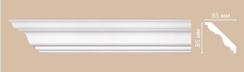 Плинтус потолочный Decomaster 96406 гибкий, 1шт (длина 2,4м)