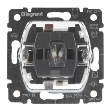 Выключатель кнопочный Legrand Galea Life с подсветкой