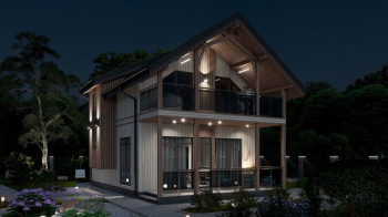 Каркасный дом "СВОЙ 251", 2 этажа, 119 м2, 7х9 м