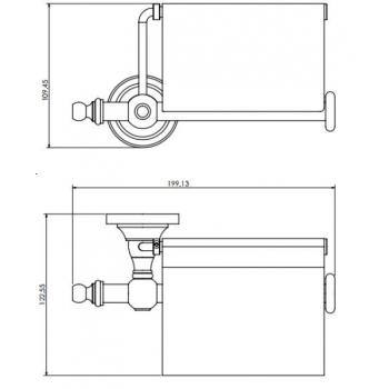 Бумагодержатель бронза Camelos со сваровски A1402