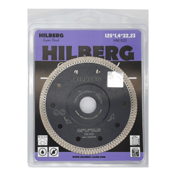 Диск алмазный отрезной 125*22,23 Hilberg Super Hard Турбо х-тип HM620