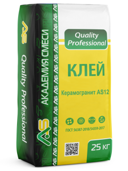 Клей "Академия смеси" «Quality Professional» Керамогранит АS12 25кг