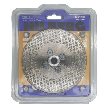 Диск алмазный отрезной 125*м14 Hilberg Super Ceramic Flange HM514