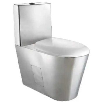 Унитаз из нержавеющей стали со сливным баком 680х370х620 Nofer 13016.B