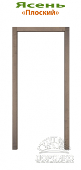 Плоский стандартный наличник из ясеня для межкомнатных дверей Блюм Индастри