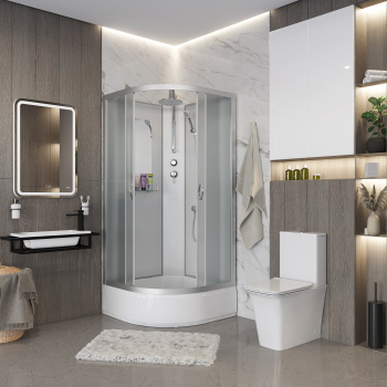 Душевая кабина Niagara NG 3302-14BKT Без крыши с тропическим душем